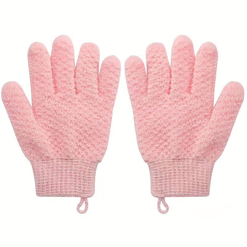 1 Pair Pink Shower Gloves Warm Gloves