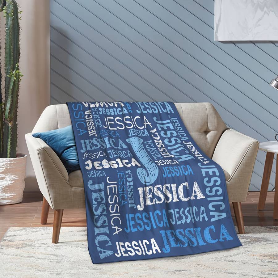 1ps Blanket Color Dark Blue size 39.4x59inch 100x150cm