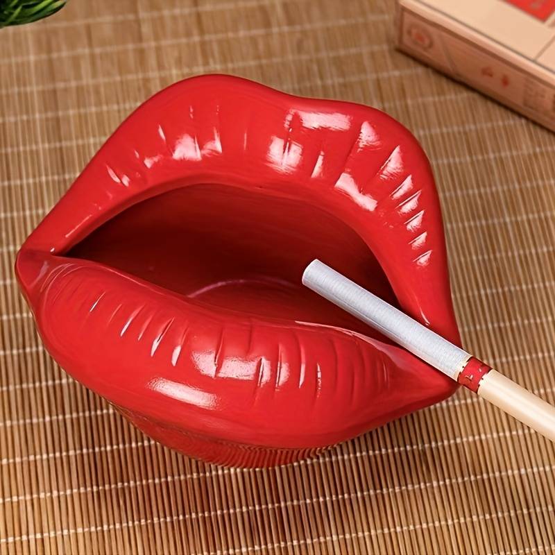 1pc lip desktop ashtray resin crafts storage box creative resin ashtray for boyfriends and h