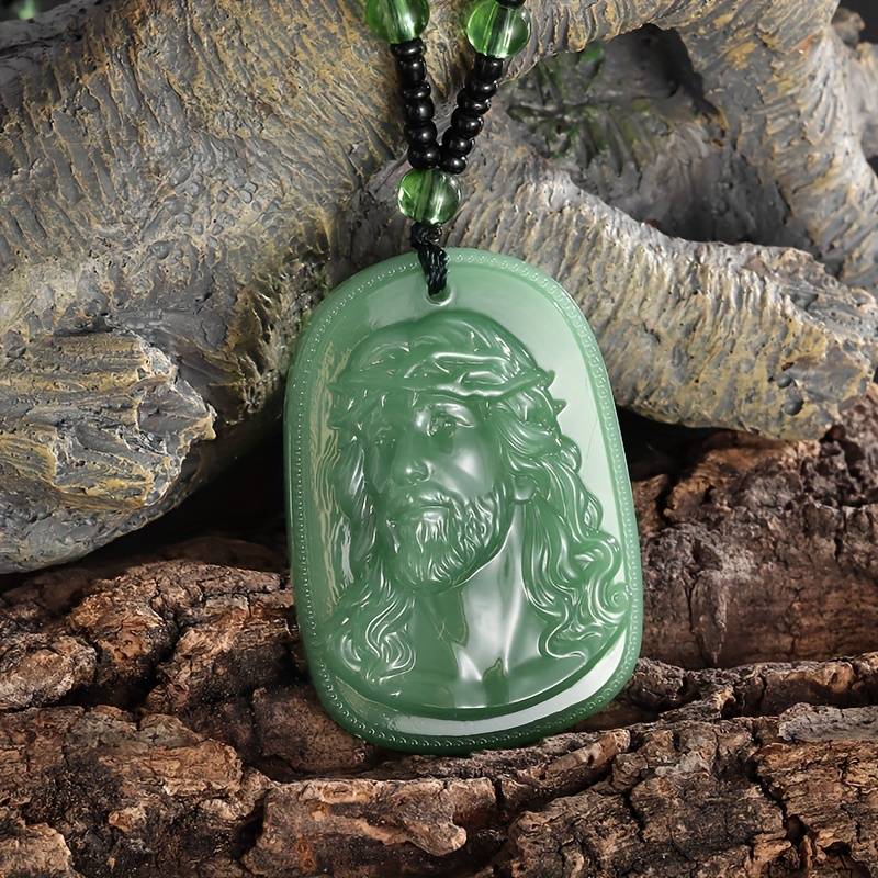1 Piece Black Jesus Theme Pendant