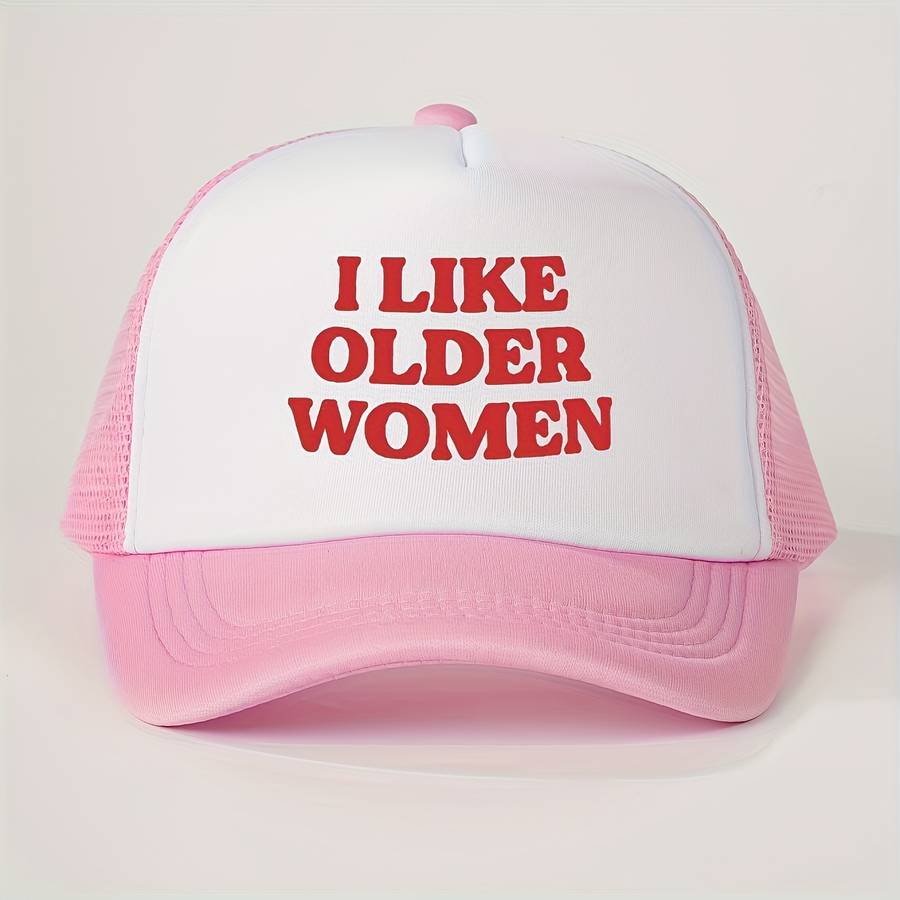 I Like Older Women Printed Baseball Cap Breathable Adjustable Mesh Trucker Hat