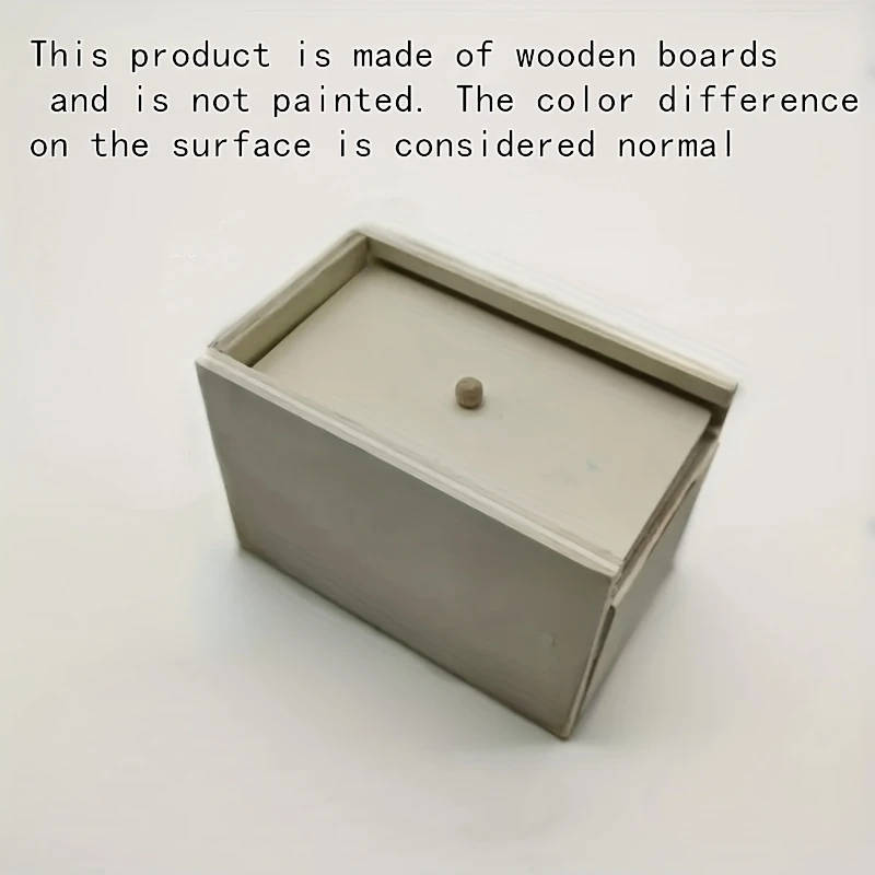 1pc Wooden Spider Prank Box Handmade Joke Box Desk Organizer Drawer Storage Funny Surprise Gift Blac