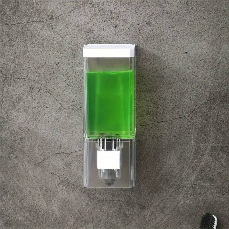 1pc Easy-Install Wall-Mounted Soap Dispenser BPA-Free Single-Head Hand Soap Machine for Bathroom Hot
