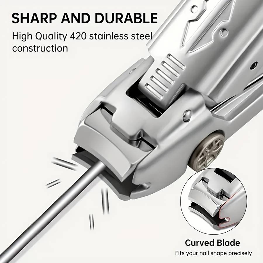 2pcs Original Nail Clipper Set Creative Car Styling Anti Splash Nail Scissors Portable Large Me