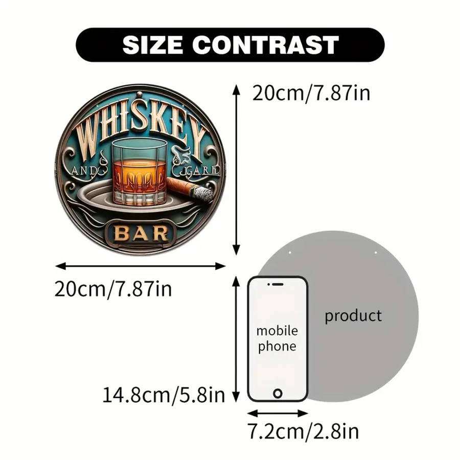 Timeless Vintage-Style Wooden Bar Sign Classic Wall Hanging Decor