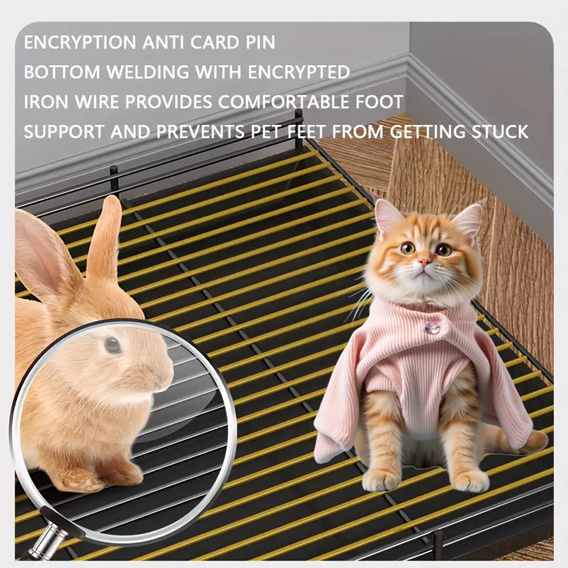 1pc White Footprint Black Version size 50*50cm/19.69*19.69inPet Cage