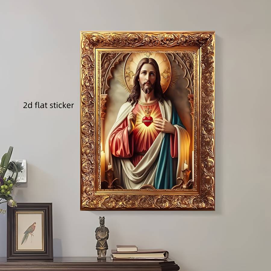 1pc Pvc Jesus Christian Themed Stickers