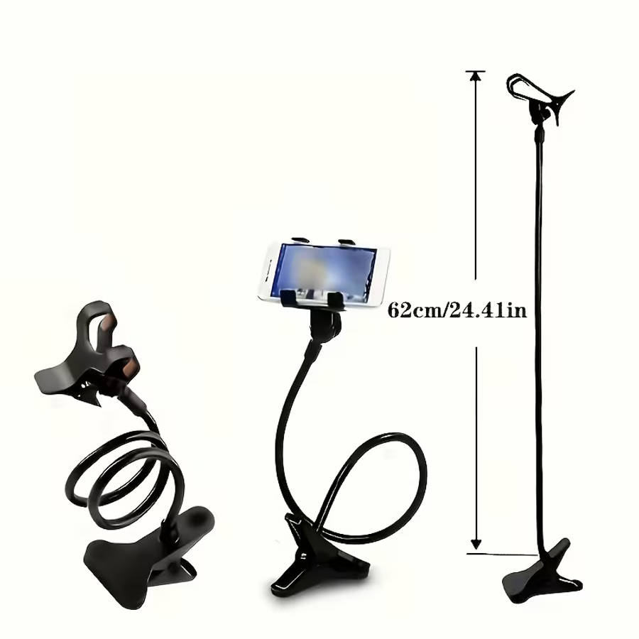 Flexible Gooseneck Phone Holder Wall Mounted Cell Phone Stand with 360 Degree Rotation