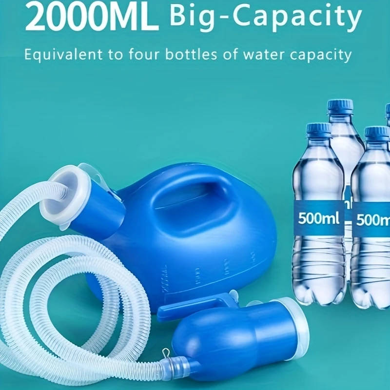 1pc Emergency Urinal In-Car Men's Urinal Portable Small Urinal Men's Large Plastic Urinal 2000ml
