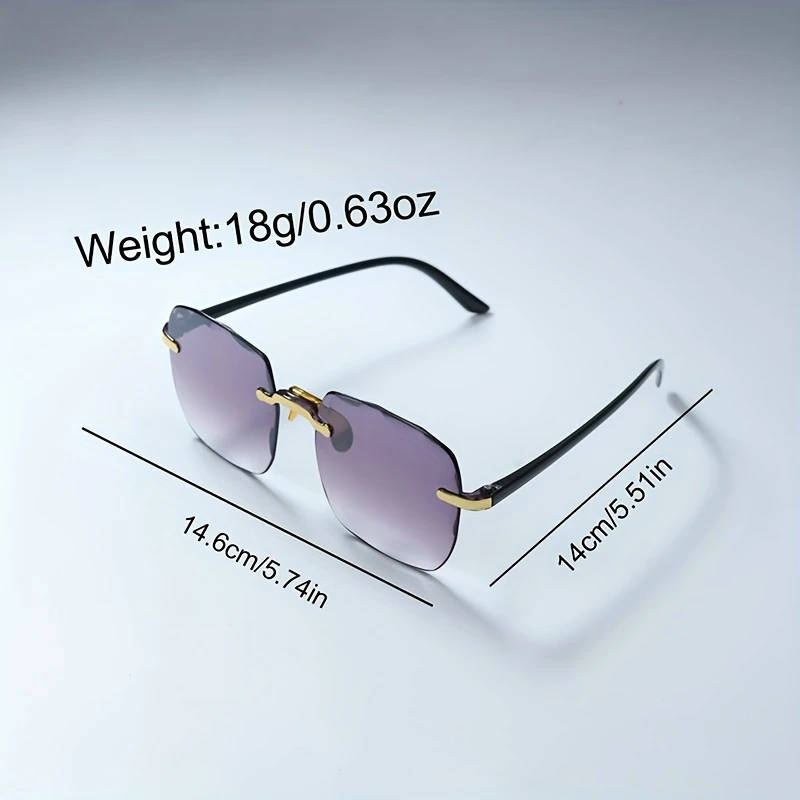 2pcs Set Elegant Pair Chic Women's Quartz Watch Fashion Glasses Set Fashionable Faux Leather Strap Z