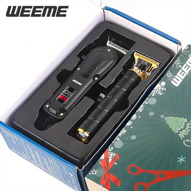 Luxury Haircut Set Electric Hair Clipper with T-shaped Trimming 4-speed Fine Tuning USB Charging LCD
