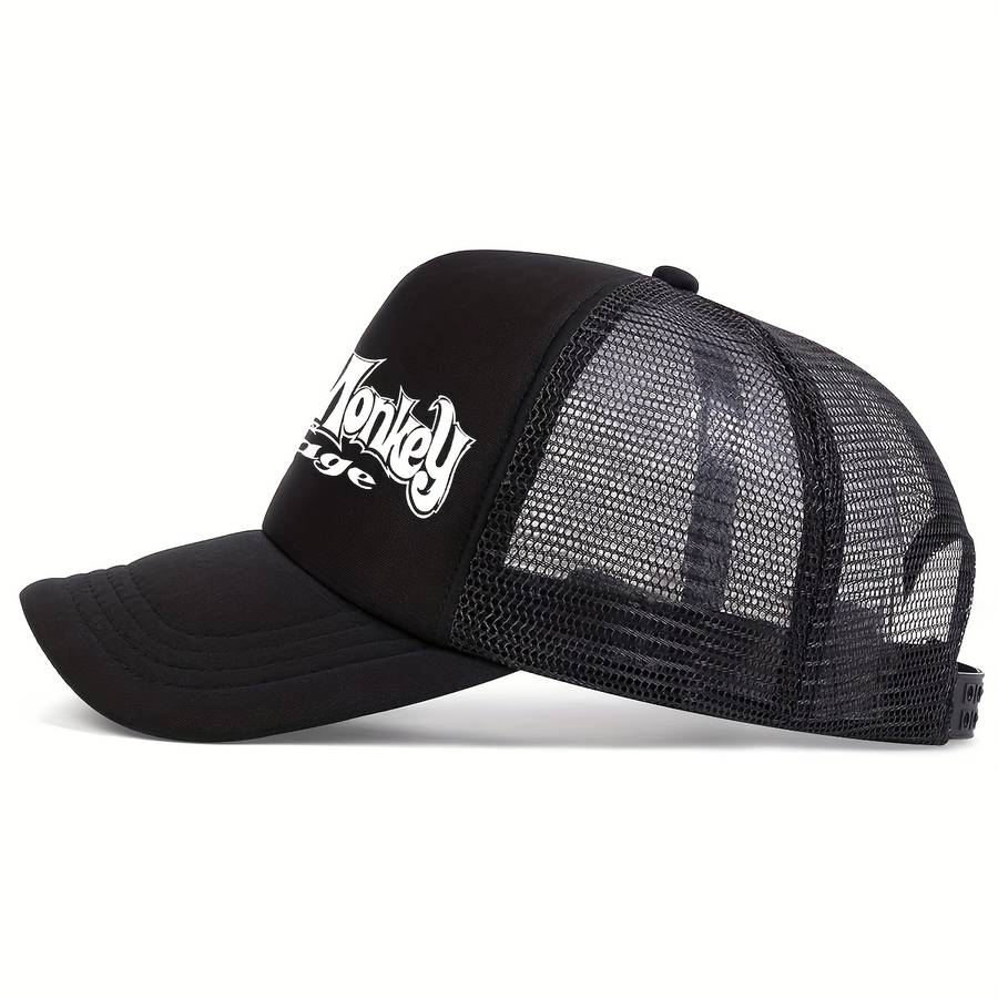 1pc Gas Monkey Garage Printed Half Mesh Baseball Cap Lightweight Sun Hat for Men Women Ret