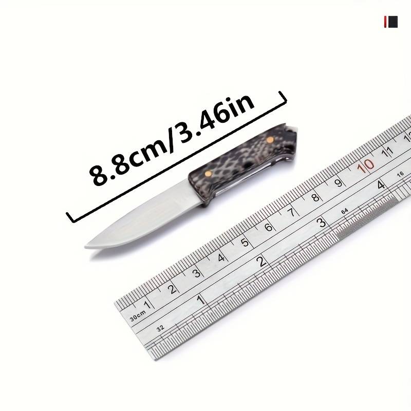 1pc Exquisite Small Straight Knife Pocket Knife Portable Stainless Steel Mini Utility Key