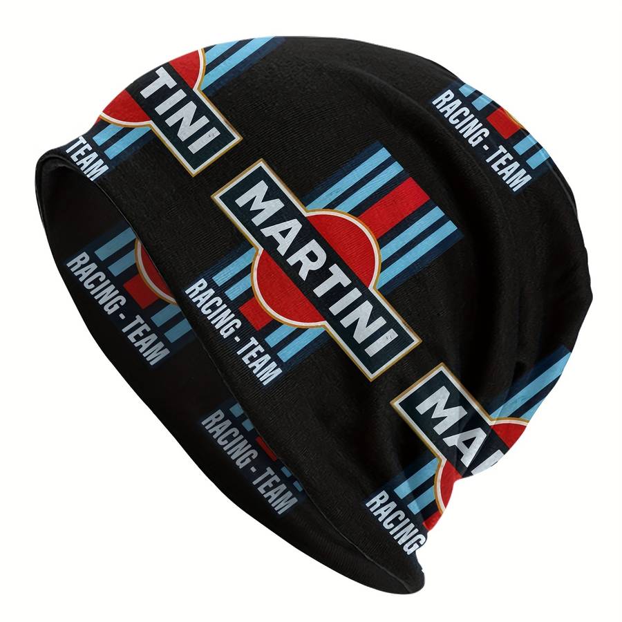 Martini Racing Team Splicing Thin Beanies Caps Outdoor Activity Men Women Gift Choice P