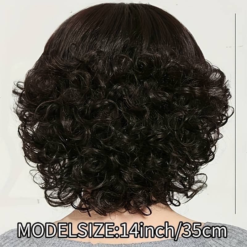 1Pc Black 35.56cm Fashion Design Wig