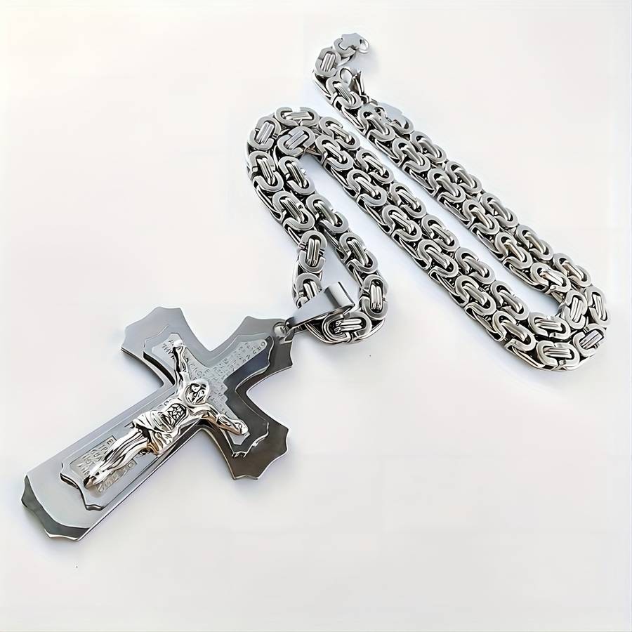 1 Piece Silvery Jesus Theme Pendant
