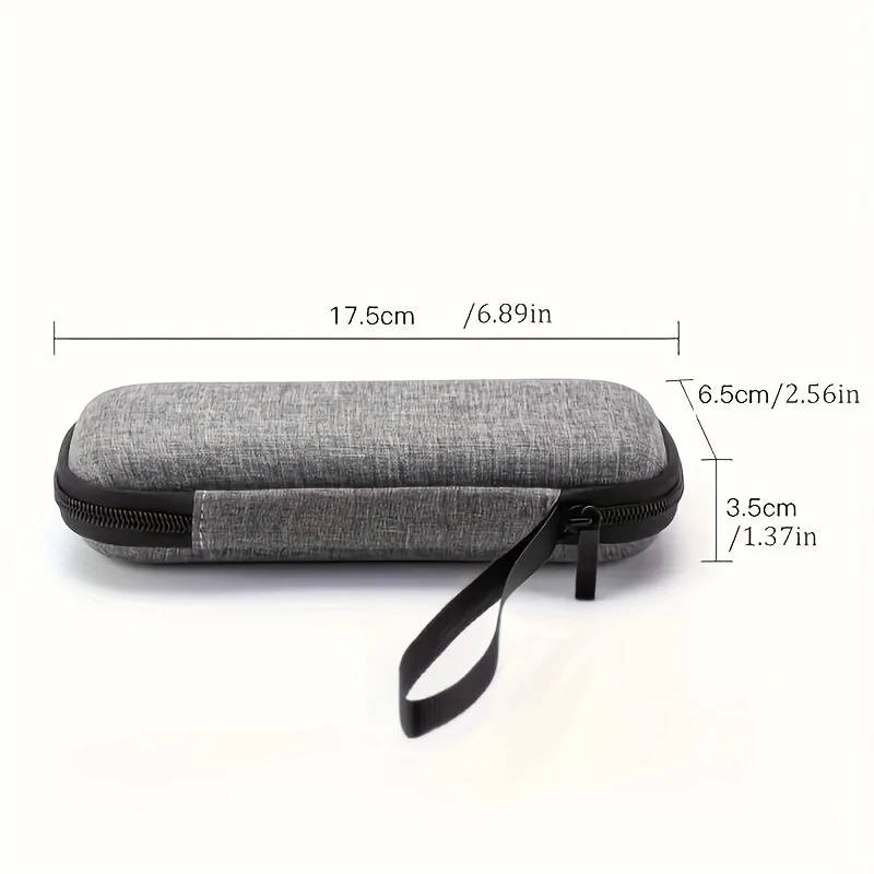 1pc Vintage-Inspired EVA Hard Shell Razor Case Portable Durable Water-Resistant Easy to Clean Gray