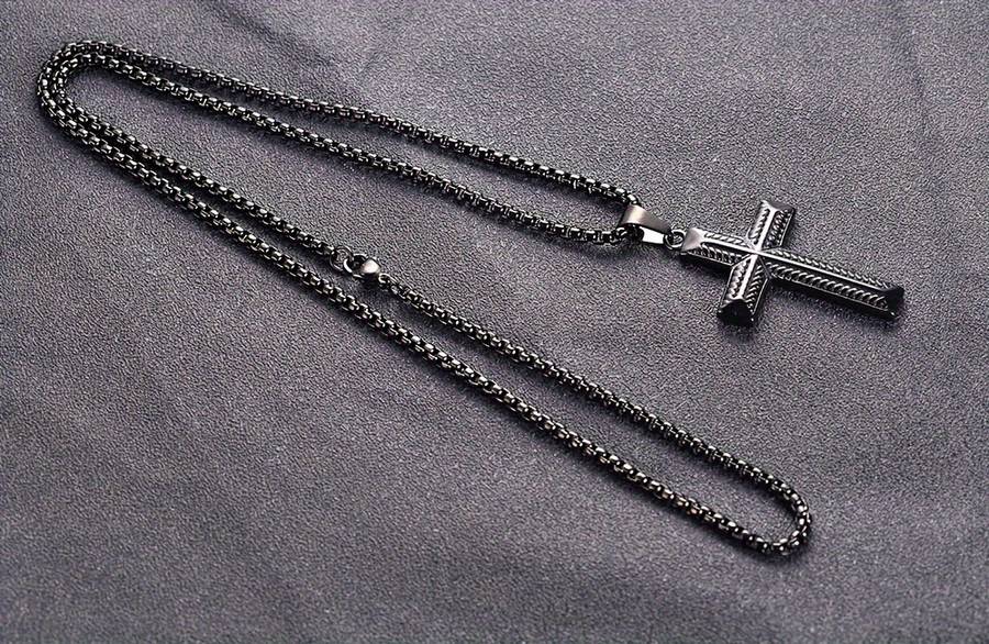 1 Piece Steel Color Pendant Add Chain 60cm Jesus Theme Pendant