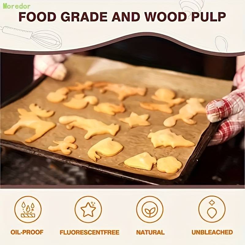 50-Pack Pre-Cut Parchment Paper Baking Sheets 9x13 Inch Unbleached Non-Stick Half Sheet Pan S