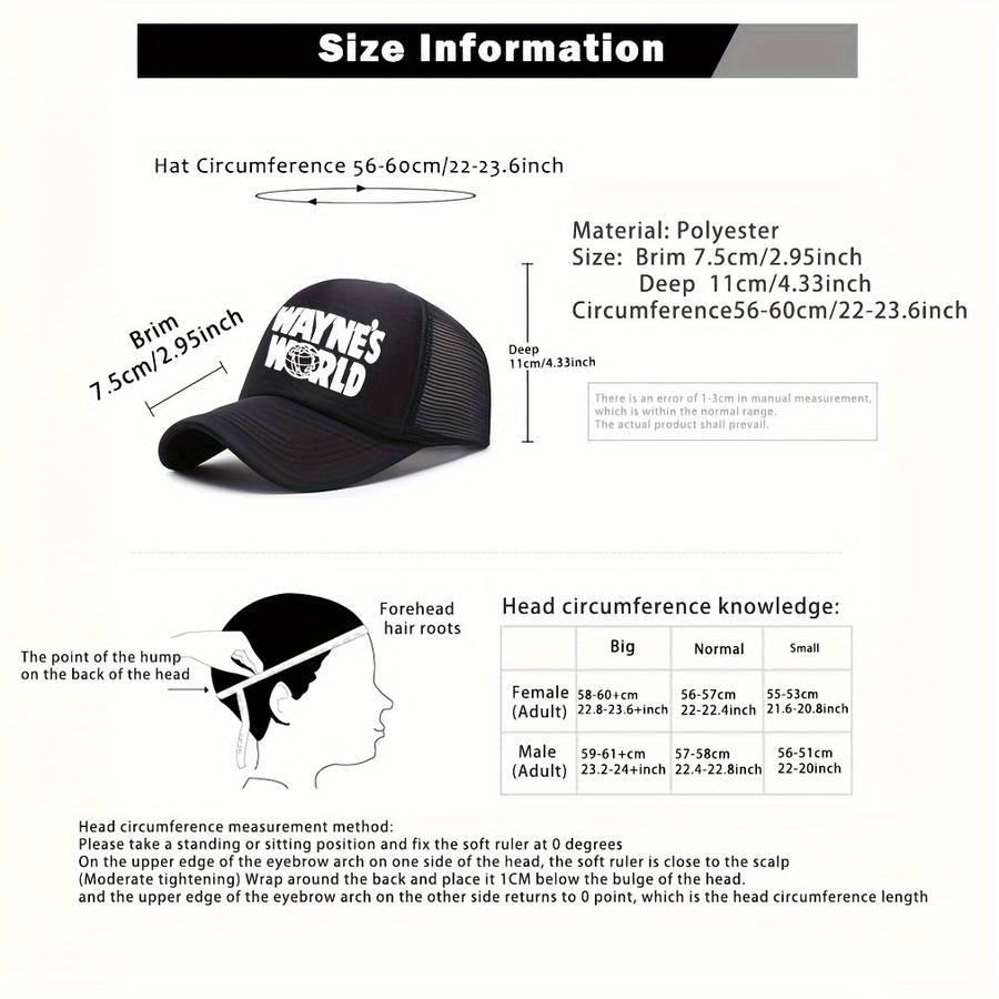 Wayne'S World Hat Embroidered Wayne'S World Baseball Cap Dad Hat