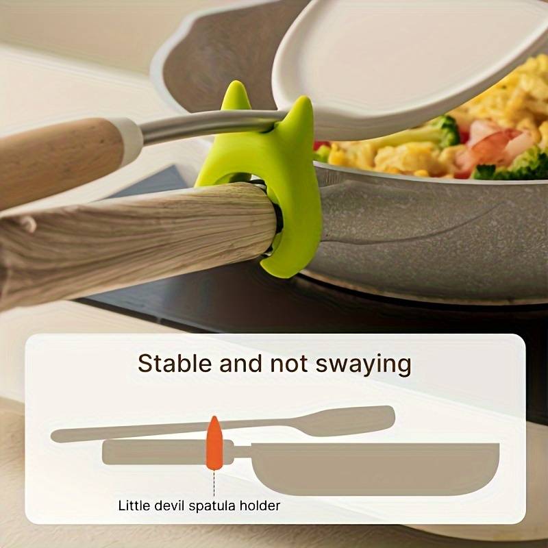 3pcs Silicone Kitchen Utensil Set Non-Stick Spatula Slotted Turner with Wooden Handles Sili