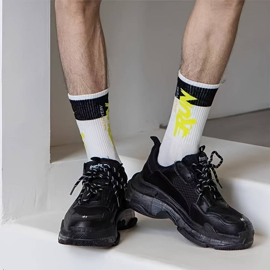 5 Pairs Mixed Color One Size High Elastic Socks