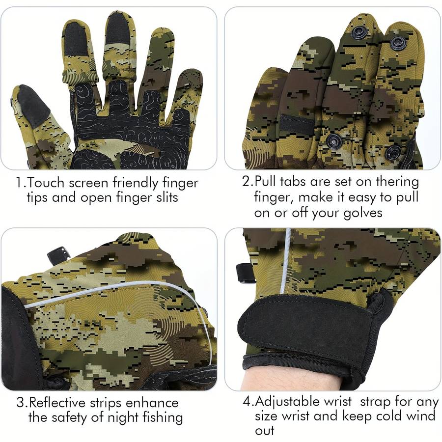 1 Pair Gray Size M Warm Gloves
