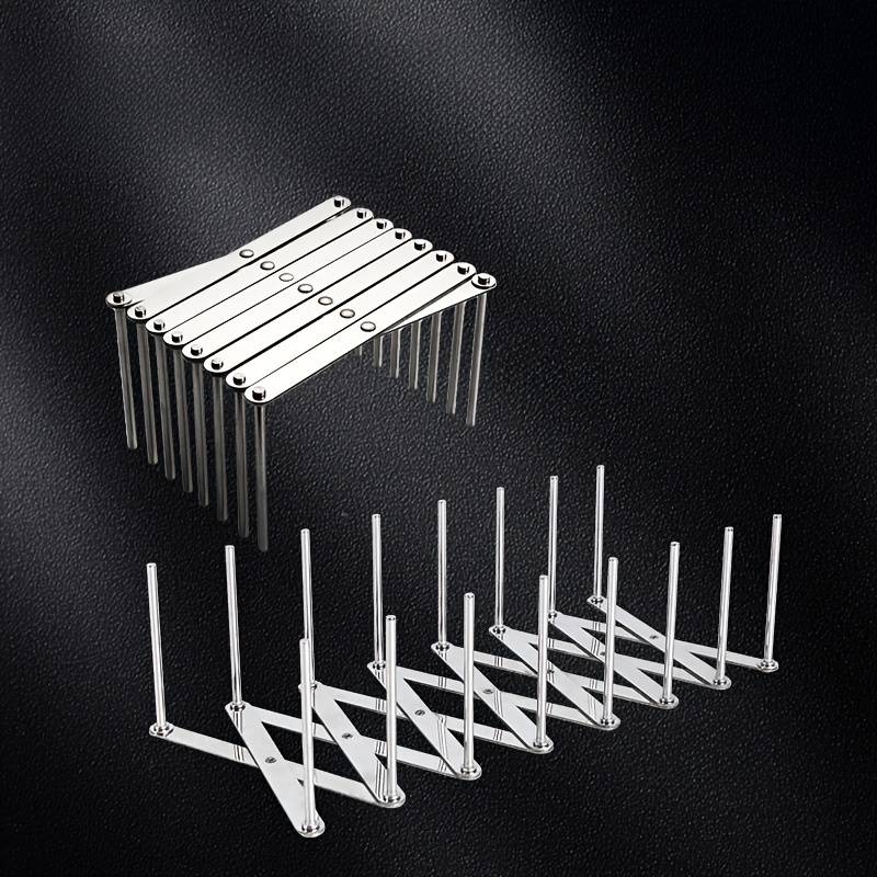 1pc Telescopic Multifunctional Storage Rack Stainless Steel Bowl And Dish Rack Storage Draining Rac