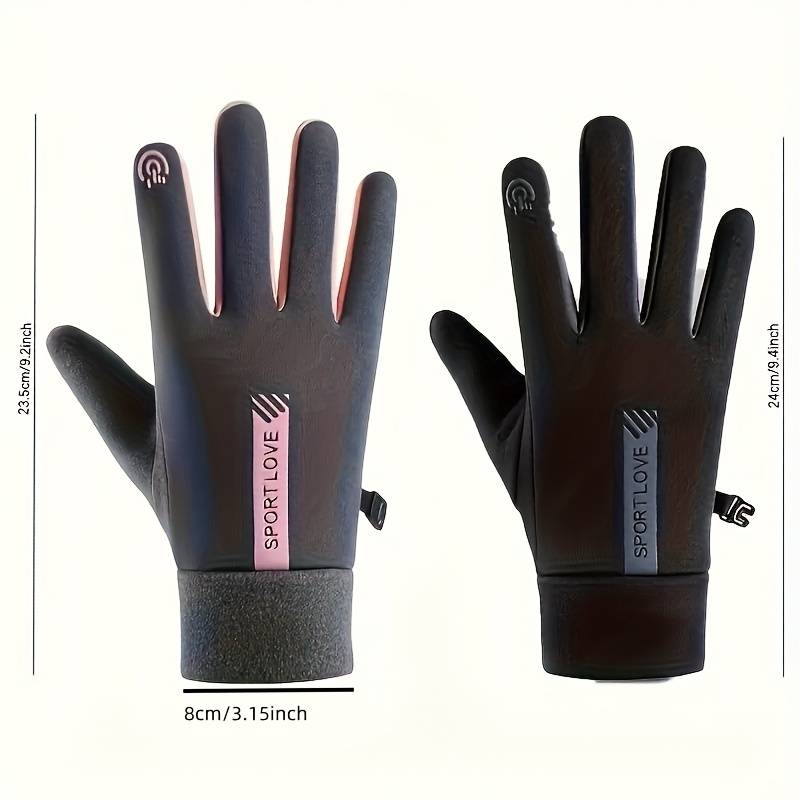 1 Pair Pink Outdoor Sports Gloves