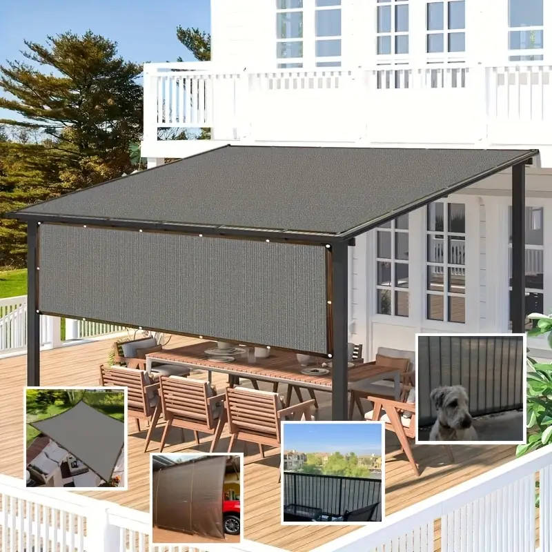 1pc 2x3m UV-Resistant Garden Shade Cloth with Reinforced Grommets Sunshade Net