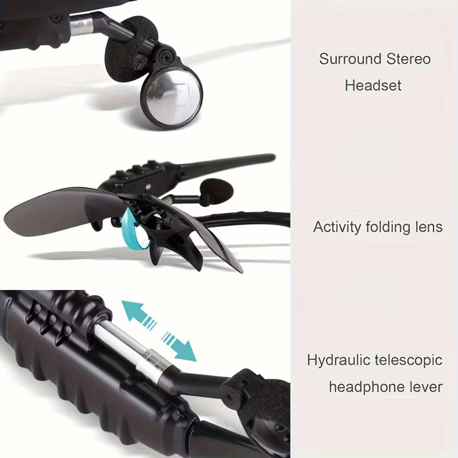 Headphones Glasses Wireless Headset With Microphone