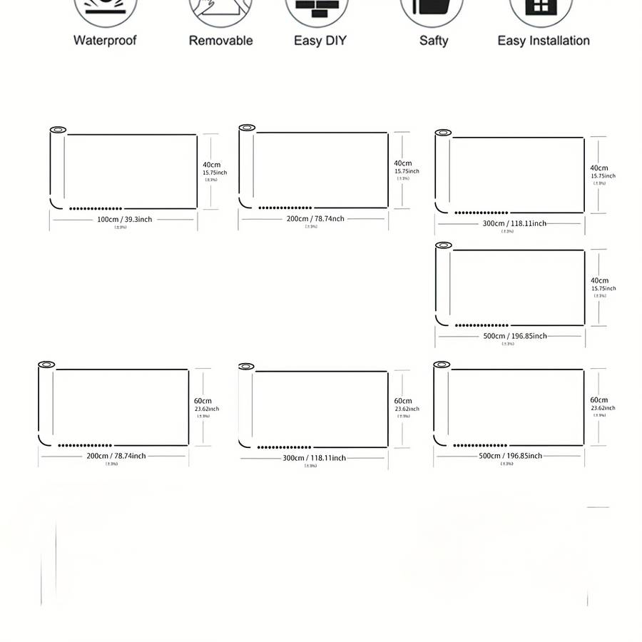 1PC Wall StickersBai Se Huang Gang Yan60cmx300cm