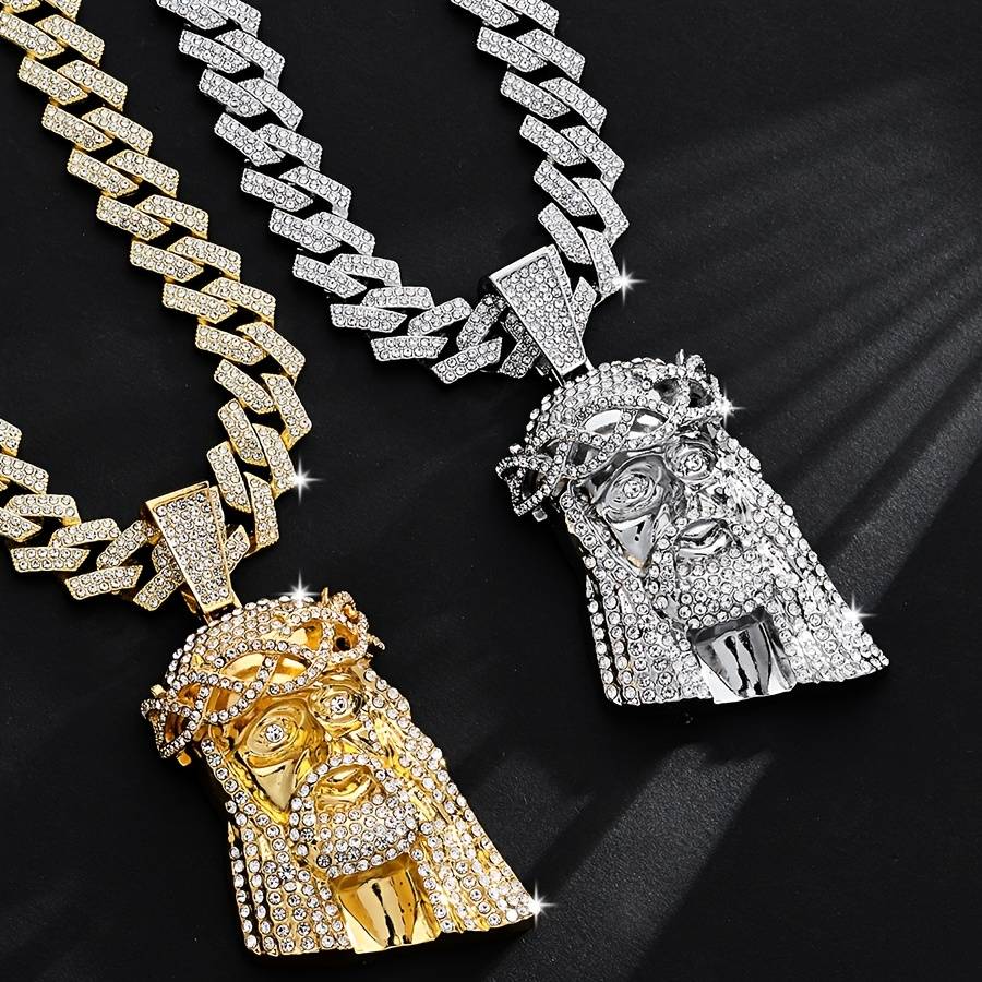 1 Piece Silvery Jesus Theme Pendant