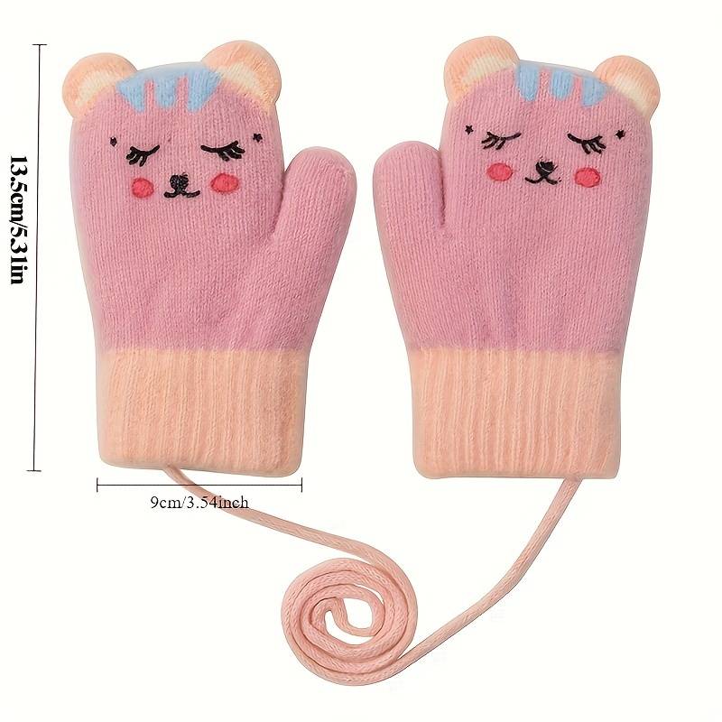1 Pair Bean Paste Blue Warm Gloves