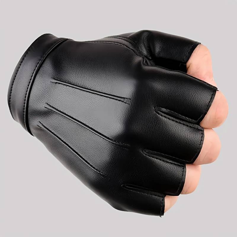1 Pair Black Outdoor Sports Gloves