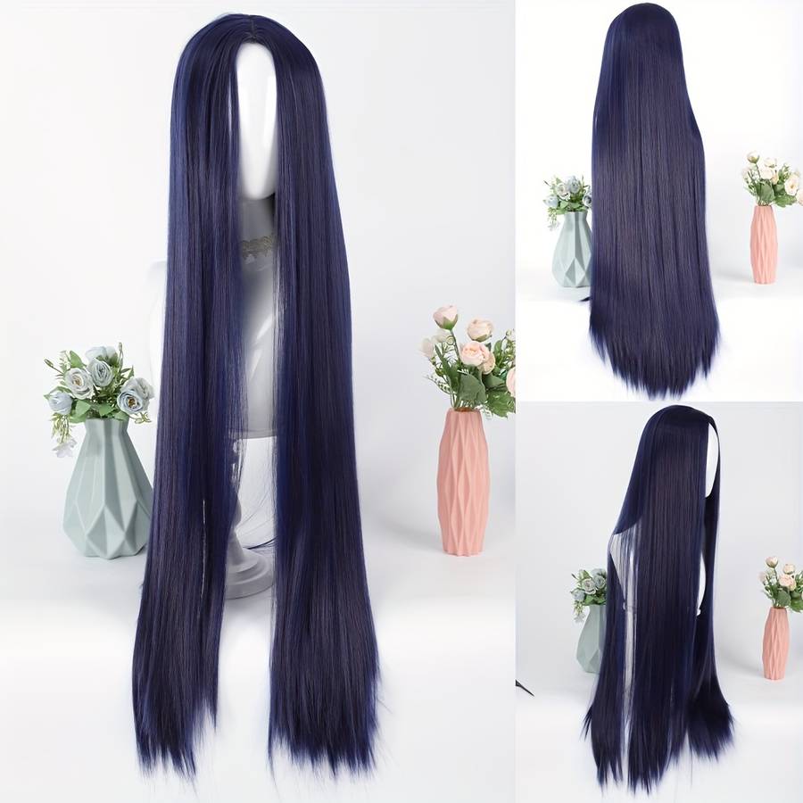 1Pc Dark Violet 101.6cm Fashion Design Wig