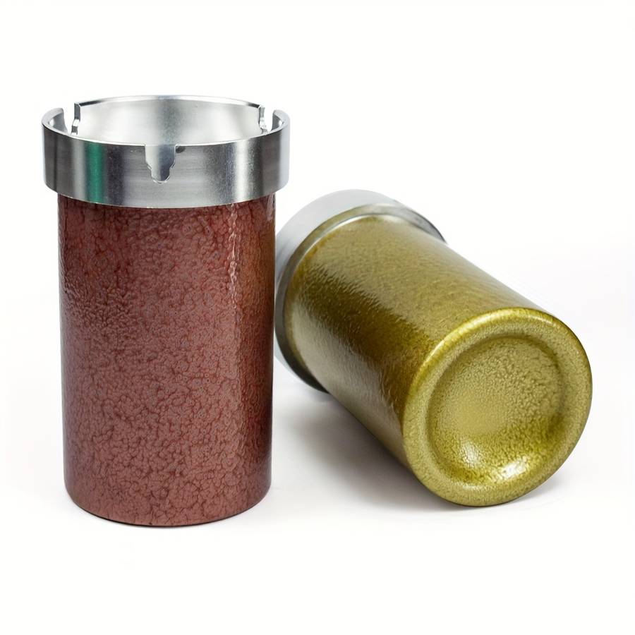 1pc Aluminum Alloy Golden Ashtray