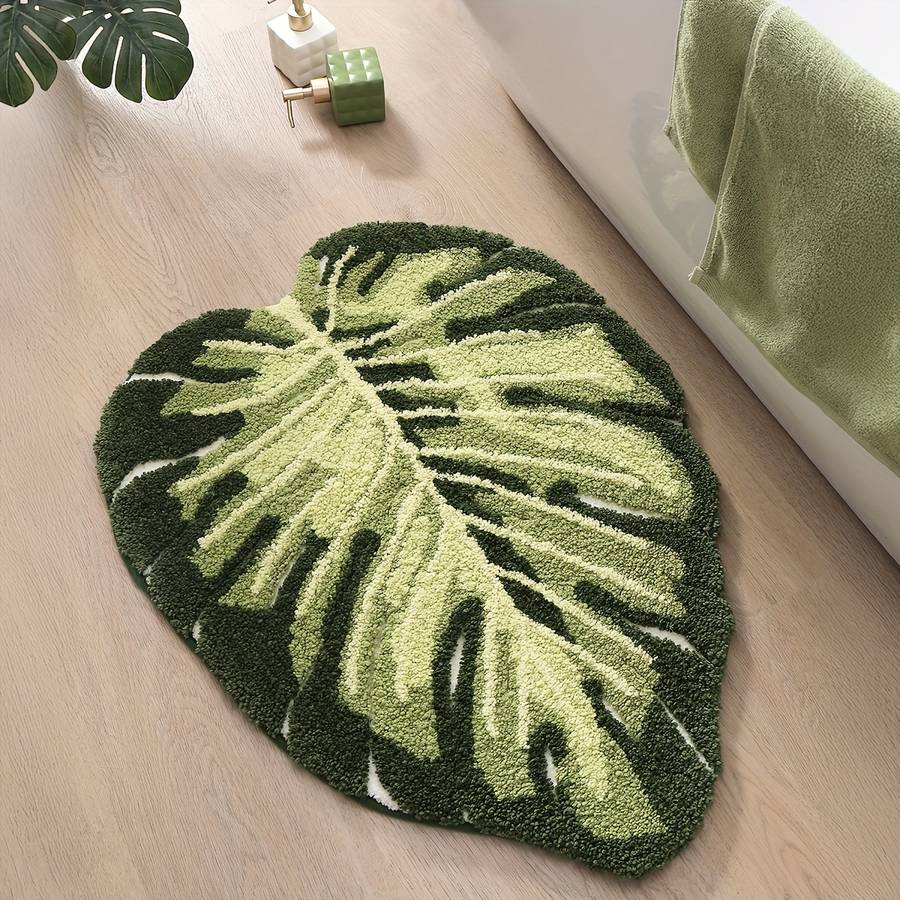 1Pc 8Ox12Ocm Mincht Monstera Floor Mat