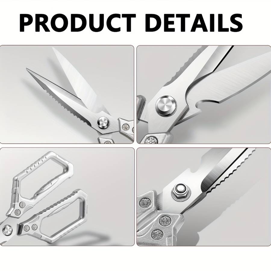 1 Pack Heavy Duty Stainless Steel Kitchen Scissors