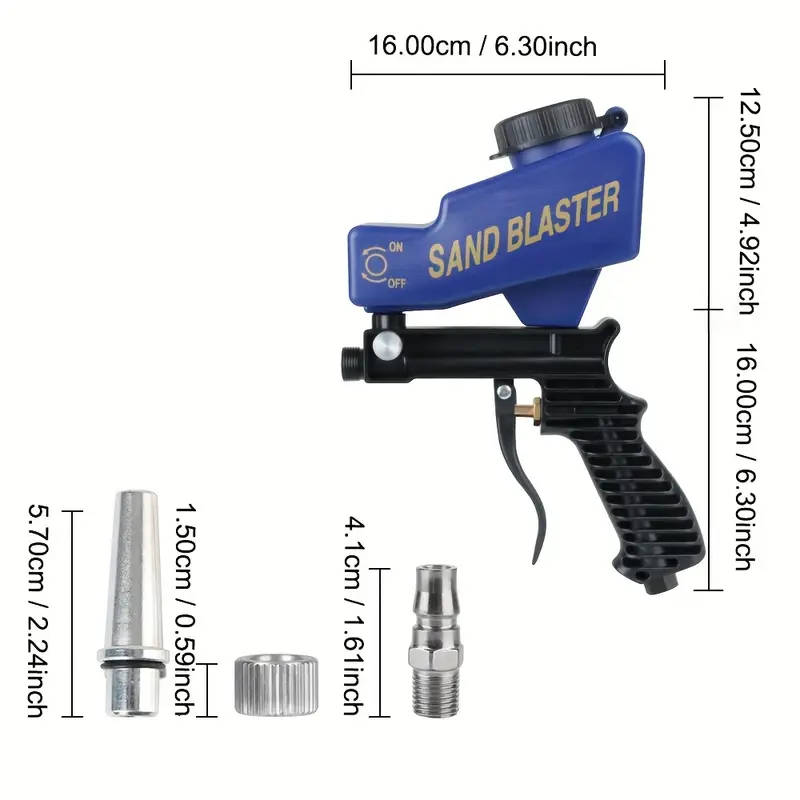 1Piece Pneumatic Sandblasting Kit Pneumatic Spray Gun Kit