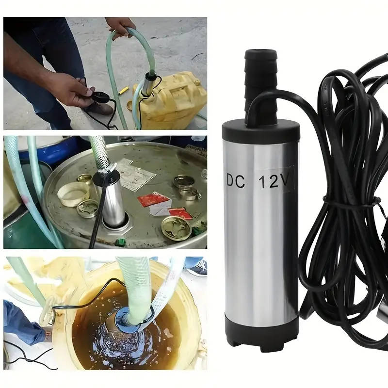 Portable 12V Dc Oil Water Pump Stainless Steel Submersible Diesel Transfer Tool With High-Speed