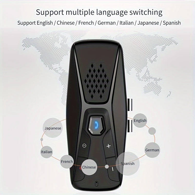 1pc Wireless 5.0 Car Kit Hands-Free Speakerphone with Mic Auto Shut-Off Siri Connectivity USB Rechar