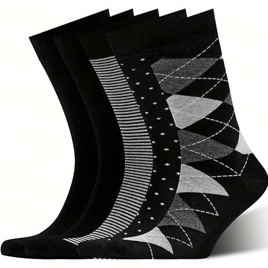 5 Pairs Olive Green One Size High Elastic Socks