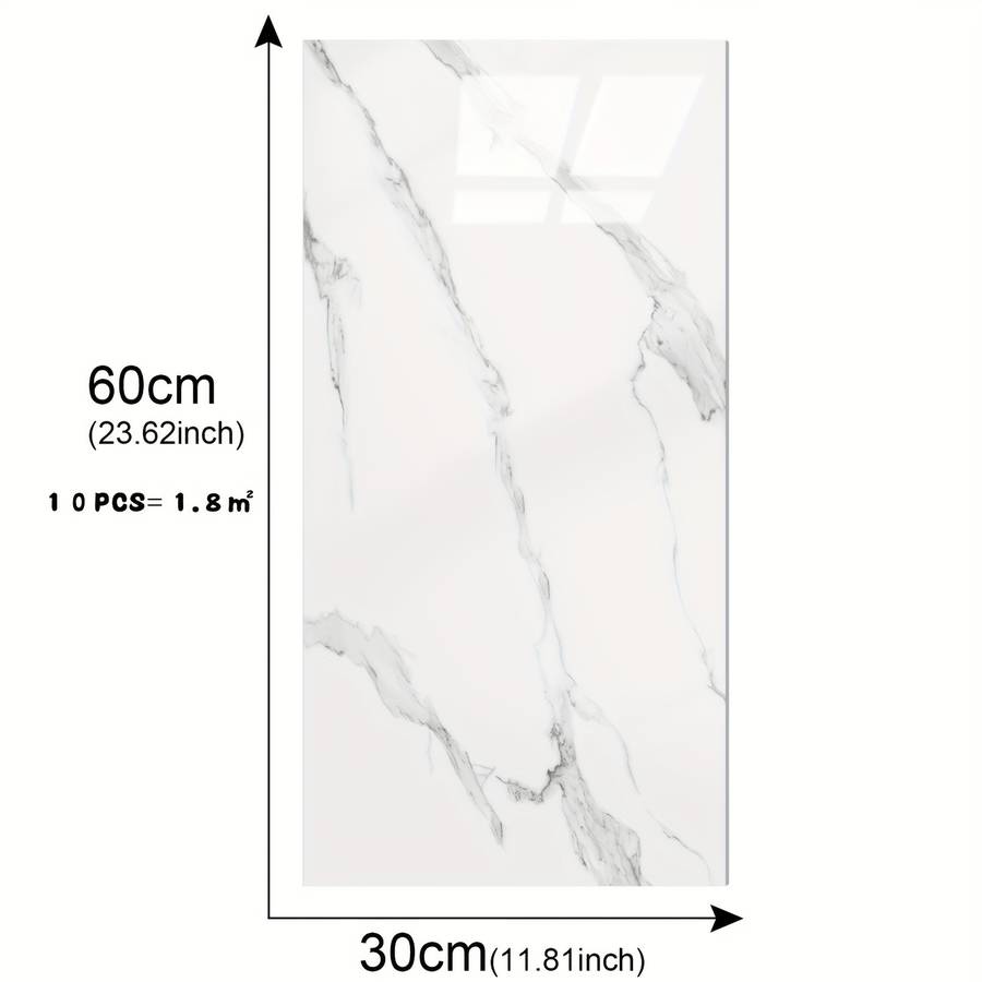 1PC Wall StickersLight Grey30X60CM 11.8X23.6in