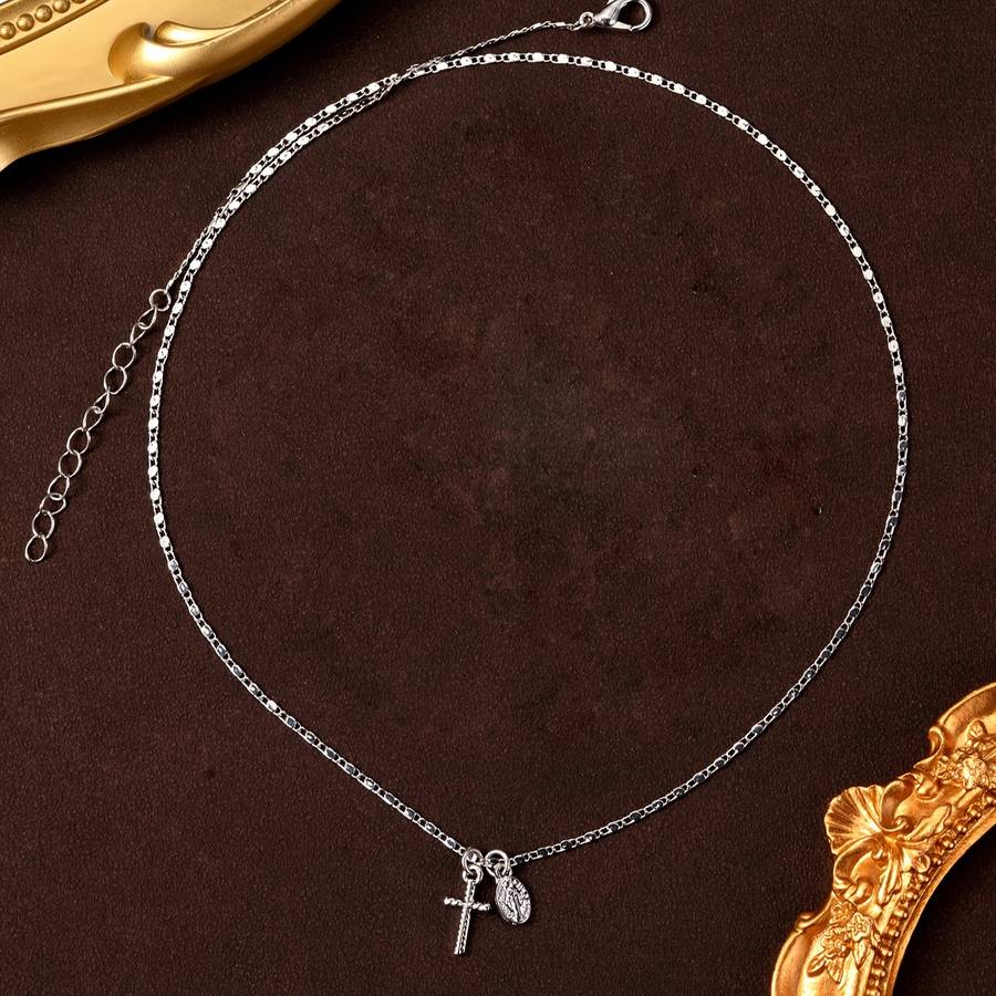 1 Piece White Golden plated Jesus Theme Pendant