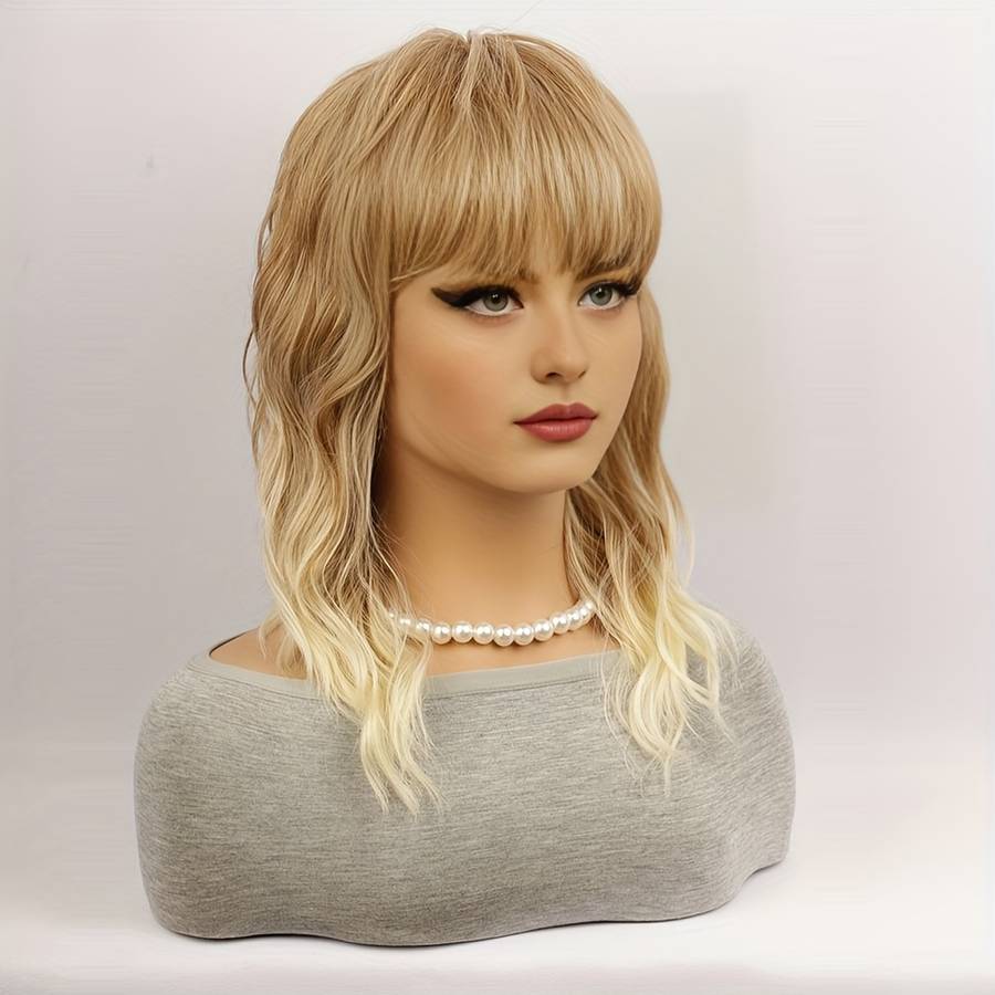 1Pc From Burgundy To Red 40.64cm Fashion Design Wig