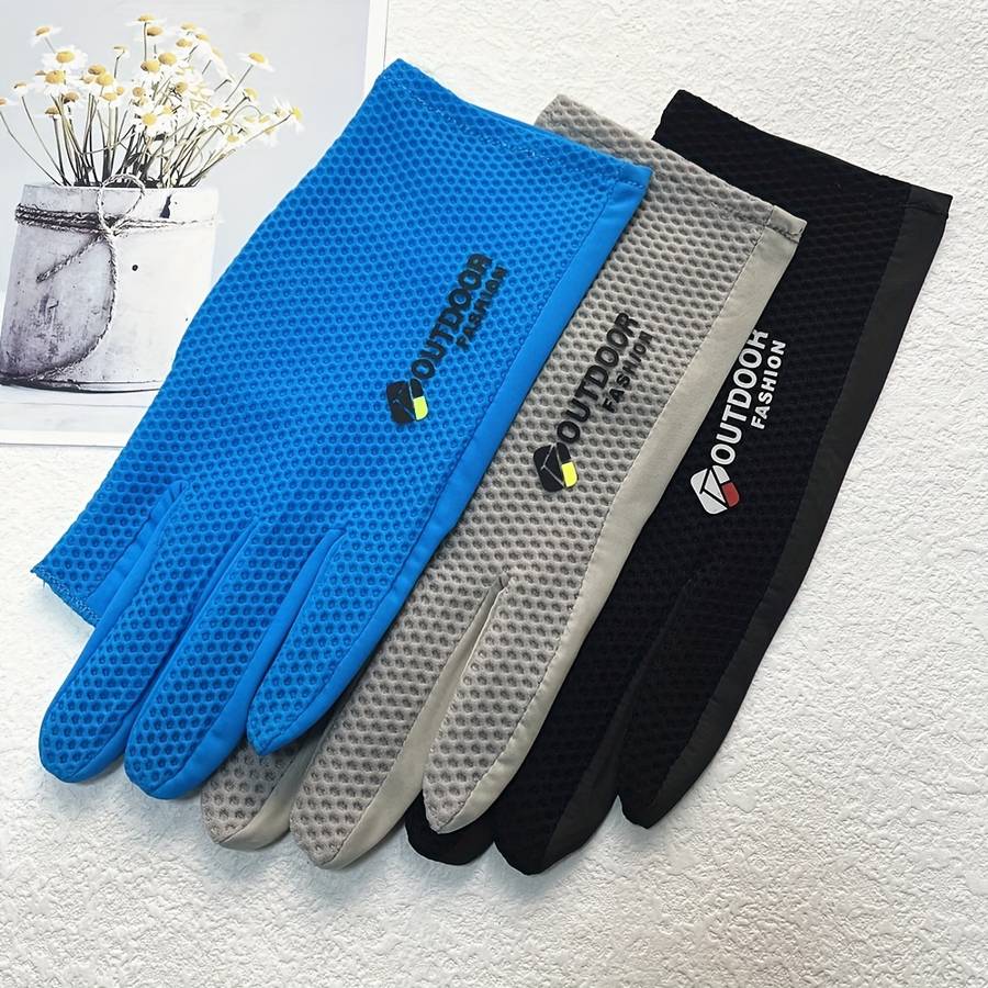 1 Pair Black One Size Outdoor Sports Gloves