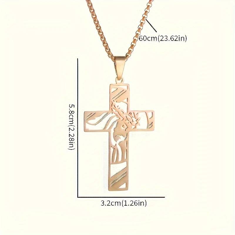 1 Piece Silvery Add Goldenx2 Jesus Theme Pendant