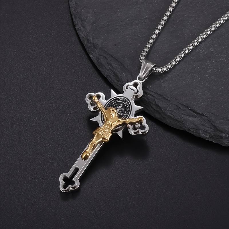 1 Piece Golden Jesus Theme Pendant
