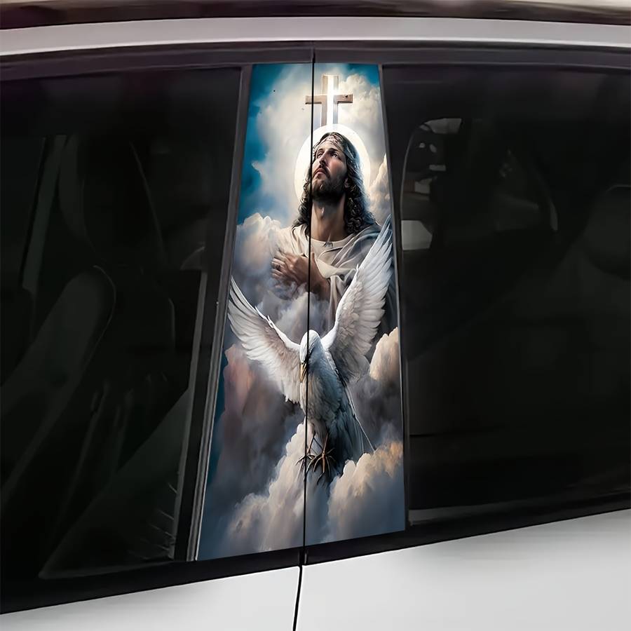 2pcs  Jesus Christian Themed Stickers